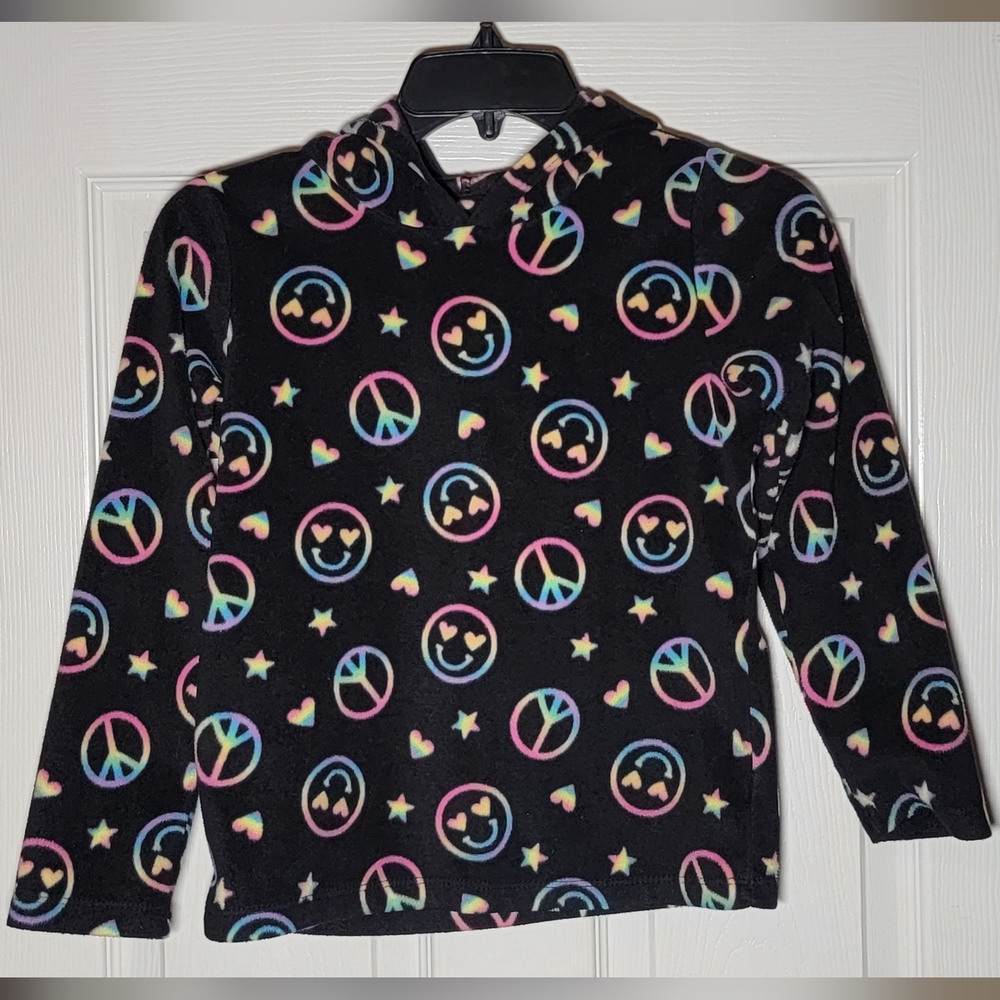 Girls Print Fleece Hoodie